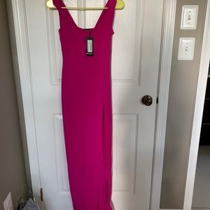 Nasty Gal Long Pink Dress